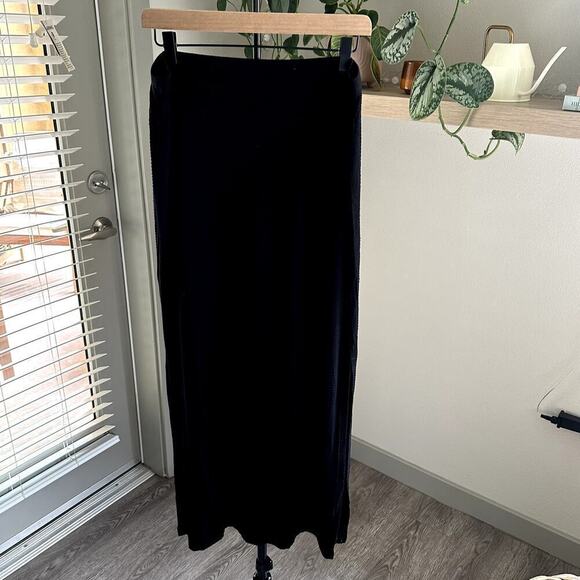 White House Black Market Black Maxi Skirt Women’s M Stretch Viscose Spandex - Picture 1 of 8